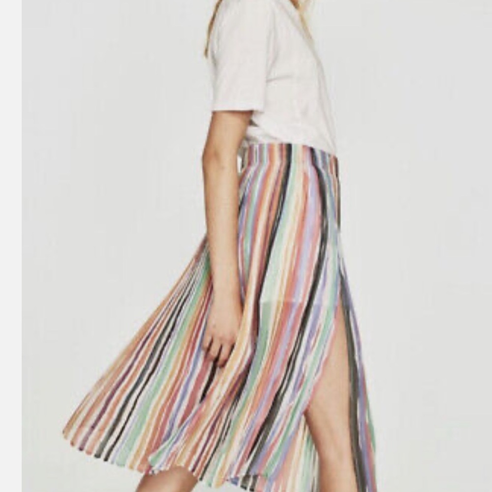 Multicolor Striped Women's Skirt Trafaluc by Zara